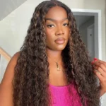 Highlight Water Wave Colored Wig 13×4 HD Lace Frontal Wig 6×5 Wear Go Glueless Human Hair