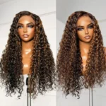 Highlight Water Wave 6×5 HD Lace Wear Go Glueless Honey Blonde Closure Wig 180% Density - Image 2