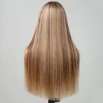 Balayage Highlight Straight/Body Wave 6×5 Lace Glueless Human Hair Wig Ash Blonde Color Drawstring Wig - Image 9