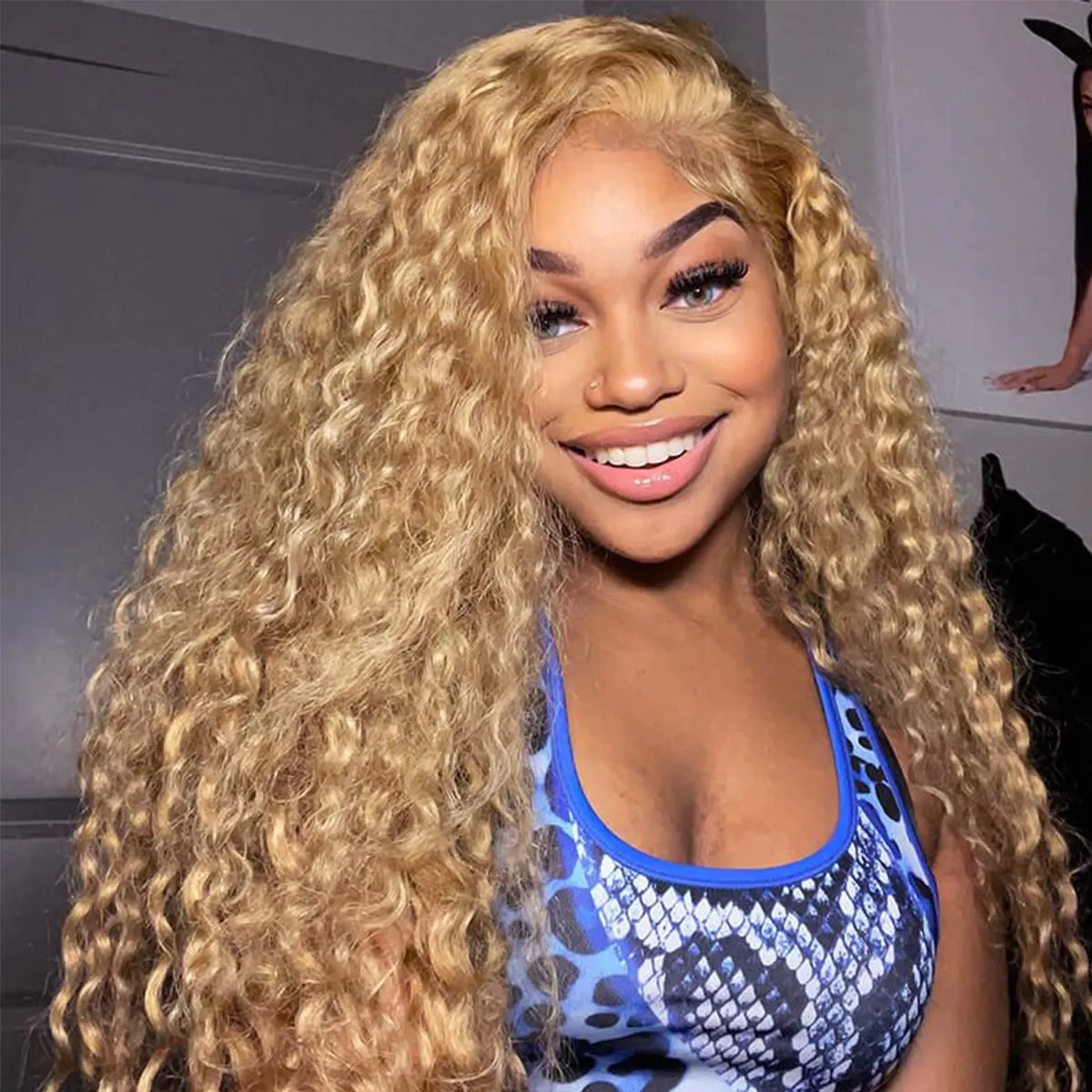 Honey Blonde Water Wave 6×5 13×4 HD Lace Full Frontal #27 Colored Human Hair Glueless Wig Honey Blonde Water Wave 6×5 13×4 HD Lace Full Frontal #27 Colored Human Hair Glueless Wig - Image 1