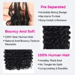 Indian Curly Crochet Human Hair for Boho Braids with Miracle Knots – Soft Waves Time-Saving Install - Image 6