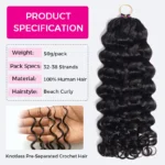 Indian Curly Crochet Human Hair for Boho Braids with Miracle Knots – Soft Waves Time-Saving Install - Image 5