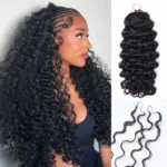Indian Curly Crochet Human Hair for Boho Braids with Miracle Knots – Soft Waves Time-Saving Install