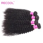 Recool Brazilian Kinky Curly Hair 10 Bundle Deals Remy Human Hair Weave Extensions 10A Grade - Image 3