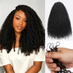 Kinky Curly Miracle knots Crochet Human Hair Extension for Boho Braids Protective Hairstyle
