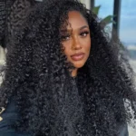 Kinky Curly Half Wig Glueless Install 100% Human Hair Adjustable Drawstring Beginner Friendly - Image 5