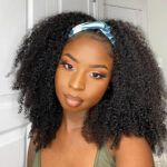 Short Kinky Curly Affordable Headband Wig 100% Human Hair - Image 7