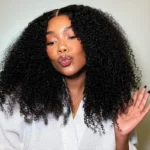 Kinky Curly Wear Go Glueless Wigs 6×5 HD Lace Human Hair Wigs Pre Bleacked Knots Plucked Hairline - Image 9