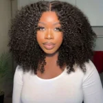 Kinky Curly Wear Go Glueless Wigs 6×5 HD Lace Human Hair Wigs Pre Bleacked Knots Plucked Hairline