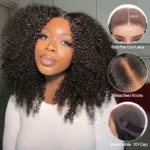 Kinky Curly Wear Go Glueless Wigs 6×5 HD Lace Human Hair Wigs Pre Bleacked Knots Plucked Hairline - Image 5