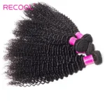 Recool Brazilian Kinky Curly Hair 10 Bundle Deals Remy Human Hair Weave Extensions 10A Grade - Image 4