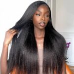 Kinky Straight Wear Go Pre-Cut 6×5 Lace Glueless Closure Wig Pre Plucked Hairline - Image 3