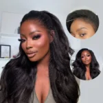 Drawstring 360 Lace Frontal Kinky Straight Glueless Wigs 100% Human Hair Pre Everything MyOwn Hairline - Image 9