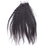 Brazilian Kinky Straight Virgin Hair 3 Bundles with 5×5 Lace Closure - Image 7