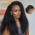 Kinky Straight Bob Half Wig Wear Go 100% Human Hair Flip Over Wig Beginner Friendly - Image 12