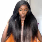 Kinky Straight Wig 6×5 13×4 HD Lace Wear Go Glueless Wig Human Hair Pre Plucked & Bleached - Image 8