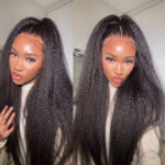 Kinky Straight Glueless 6×5 Lace Human Hair Wig Pre Cut Lace Bleached Knots Ear Fit C Cap - Image 7