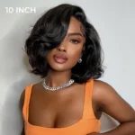 Blowout Bob Straight Layered Cut 6×5 Lace Wig Pre Style Side Part Wear Go Glueless 200% Density - Image 2