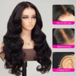 Loose Body Wave Wear Go Glueless 6×5 Lace Ear-Fit Wig Pre Everything 100% Human Hair Wig - Image 5