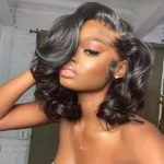 Trendy Short Loose Curl Side Part Human Hair Wig 6×5 Pre Cut HD Lace Glueless Wig