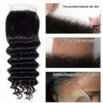 HD Lace Closure With Bundles Brazilian Loose Deep 3 Bundles With 5×5 Closure 100% Human Hair - Image 5