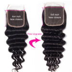 HD Lace Closure With Bundles Brazilian Loose Deep 3 Bundles With 5×5 Closure 100% Human Hair - Image 4