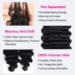 Loose Deep Miracle knots Crochet Human Hair Extension for Boho Braids Protective Hairstyle - Image 5