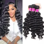 Recool Hair Loose Deep Wave 3 Bundles 10A Brazilian Hair Weave Bundles Wavy Hair 100% Virgin Human Hair