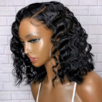 Loose Deep Short Bob Wigs 13×4 Glueless Lace Front Wigs 180% Density