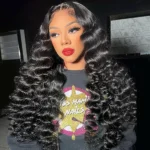 Loose Deep 13×4 13×6 Lace Frontal Wig Glueless Human Hair Pre Plucked & Bleached 250% Density - Image 4