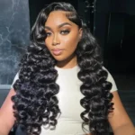 Loose Deep 13×4 13×6 Lace Frontal Wig Glueless Human Hair Pre Plucked & Bleached 250% Density