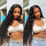 Pre Bleached Knots | Loose Deep Wave 13×6 Glueless HD Lace Frontal Wig 100% Human Hair Pre Plucked Hairline - Image 11
