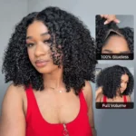 Kinky Curly 6×5 HD Lace SDD Quality Drawstring Glueless Human Hair Wigs 220% Density - Image 2