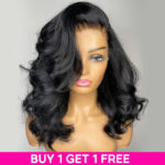New Body Wave Shoulder Length Wig 13×4 HD Lace Frontal Wig 180% Density