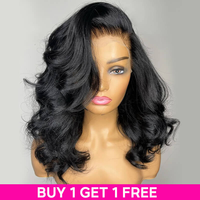 New Body Wave Shoulder Length Wig 13×4 HD Lace Frontal Wig 180% Density New Body Wave Shoulder Length Wig 13×4 HD Lace Frontal Wig 180% Density - Image 1