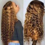 Ombre Highlight Honey Blonde Loose Deep Wave Glueless Human Hair Wig 6×5 Lace Wear Go Wig with Dark Roots - Image 2