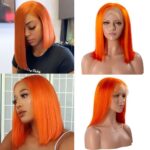 Colorful Short Bob Lace Front Wigs High 180 Density - Image 3