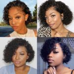 Short Curly Pixie Cut Bob Glueless 13×4 Lace Front Wigs Brazilian Cute Curly Human Hair 180% Density - Image 10