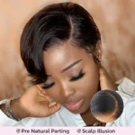 Pixie Cut Pre Style Side Part Short Human Hair Wigs Glueless HD Lace Closure Wigs - Image 6
