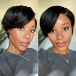 Pixie Cut Pre Style Side Part Short Human Hair Wigs Glueless HD Lace Closure Wigs - Image 7