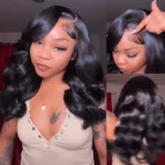 Loose Body Wave Layer Cut C-Side Part Human Hair Wig With Baby Hair Pull Go Glueless - Image 3