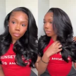 Loose Body Wave Layer Cut C-Side Part Human Hair Wig With Baby Hair Pull Go Glueless - Image 11