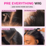 Yaki Straight 13×4 HD Lace Frontal Wig 6×5 Closure Glueless Human Hair Pre Bleached & Plucked - Image 13