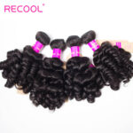 Recool Peruvian Virgin Hair Funmi Hair Weave 3 Bundles 100% Unprocessed Remy Human Hair Bouncy Curly - Image 3
