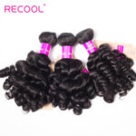 Recool Peruvian Virgin Hair Funmi Hair Weave 3 Bundles 100% Unprocessed Remy Human Hair Bouncy Curly - Image 2