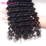 Brazilian Deep Wave Bundles With Closure Recool Hair 3 Bundles With 5×5 Lace Closure 100% Virgin Human Hair - Image 6