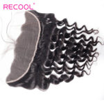 Recool Hair Loose Deep Wave Human Hair Weave Extension 4 Bundles With 13×4 Frontal - Image 8