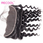 Loose Deep Human Hair Extensions 13×4 Lace Frontal Closure - Image 3