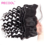 Recool Hair Loose Deep Wave Human Hair Weave Extension 4 Bundles With 13×4 Frontal - Image 6