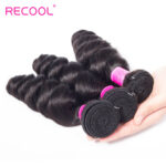 Recool Hair Loose Wave Bundles Brazilian Hair Weave 10 Bundles For Sale Human Hair Loose Curly 10A Quality - Image 5